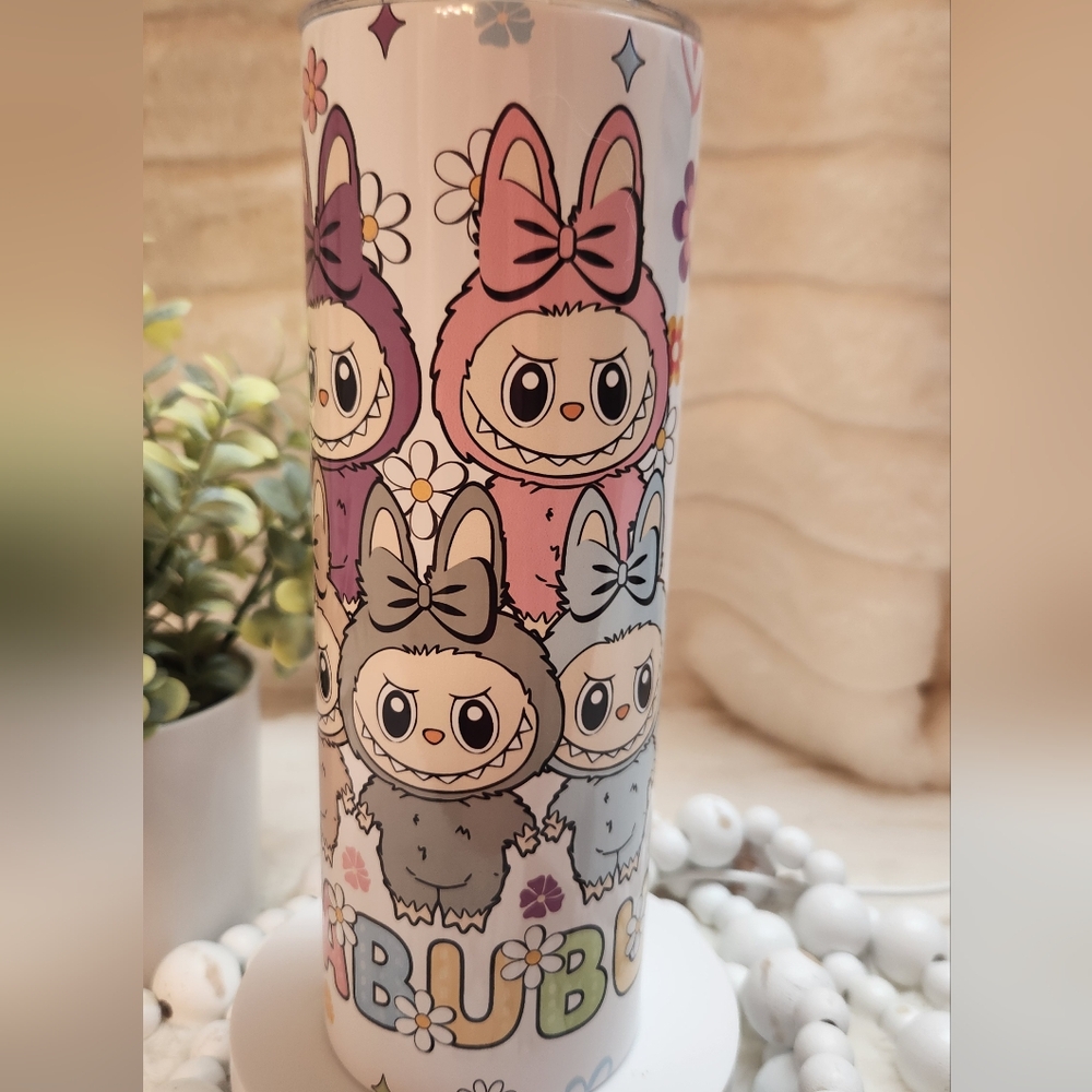 LABUBU Cute Cartoon Character Tumbler. 20oz Hand Crafted